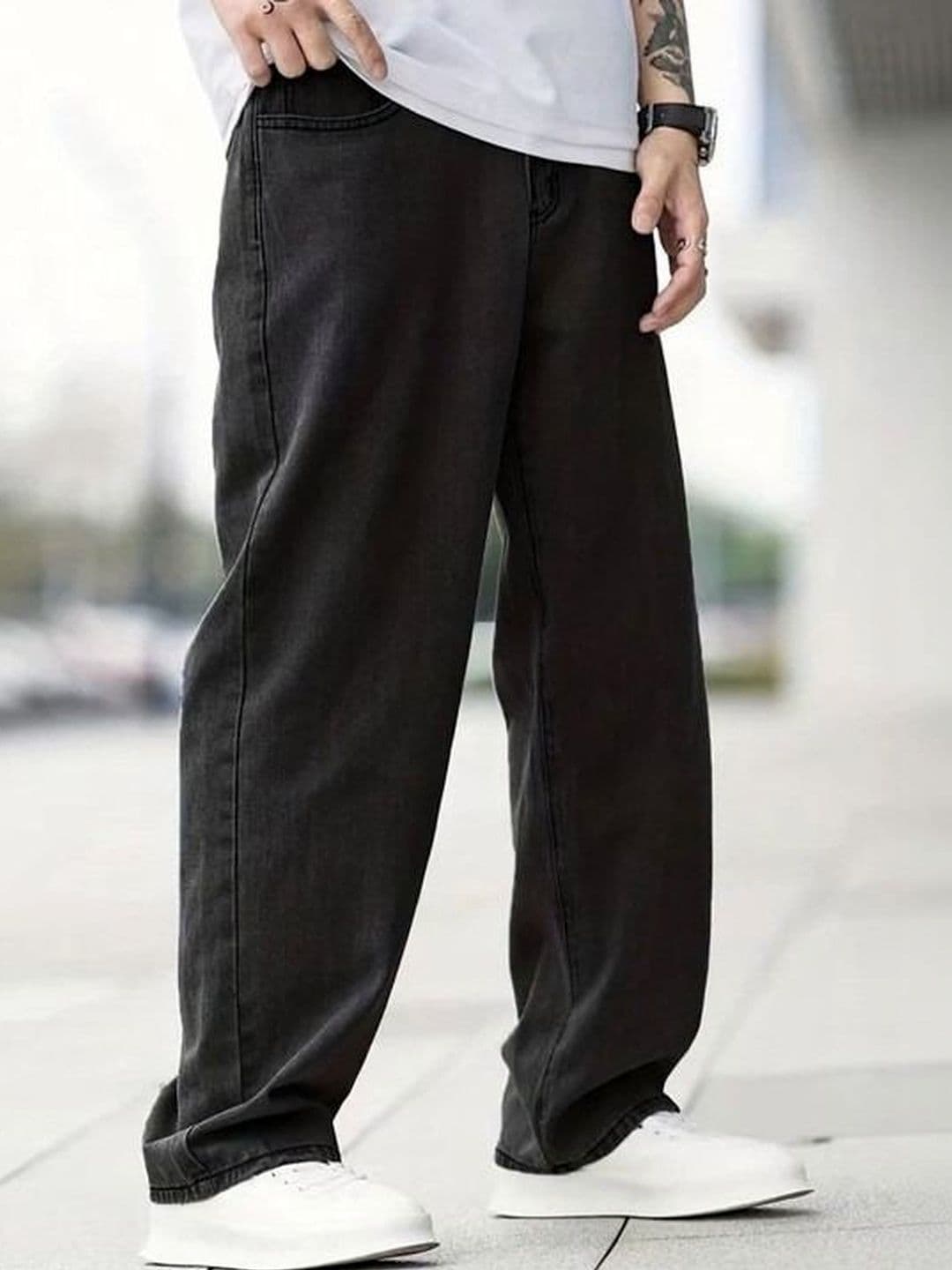 DENIM LIFE Men Classic Straight Fit Mid-Rise Light Fade Stretchable Jeans - view 1