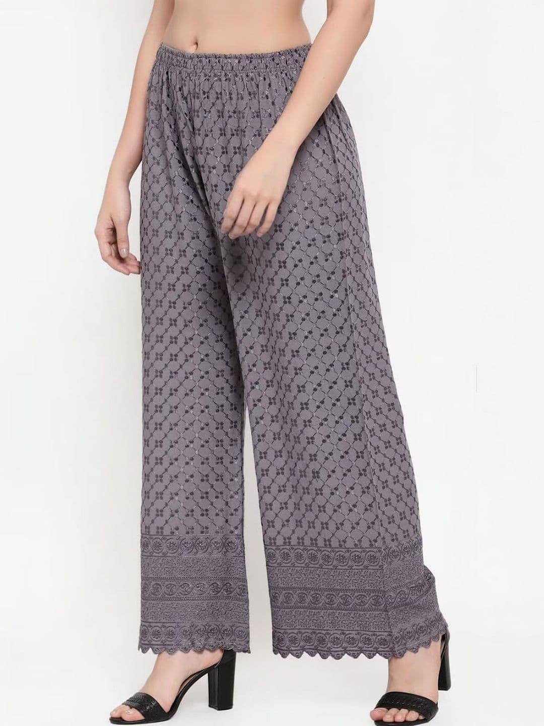 TNQ Women Ethnic Motifs Embroidered Ethnic Palazzos - view 1