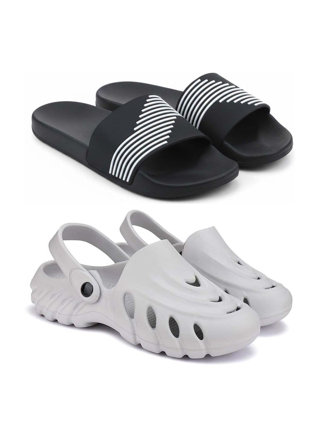 Pampy Angel Men Striped Sliders - view 1