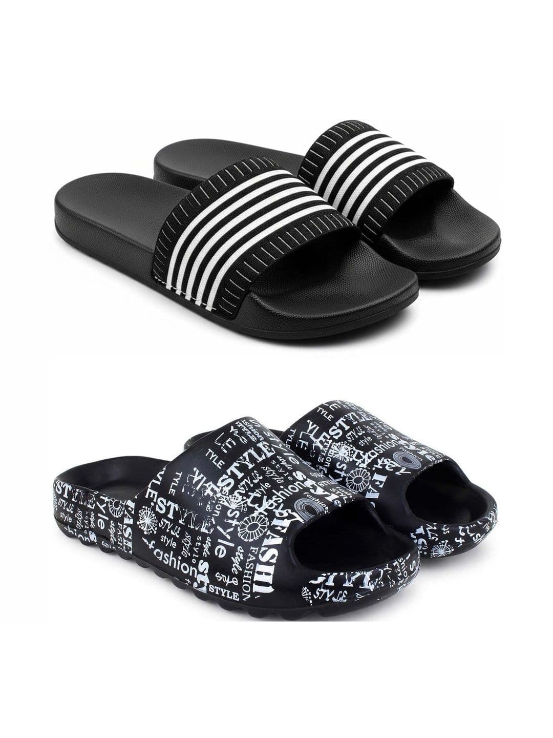 Pampy Angel Men Striped Sliders - view 1