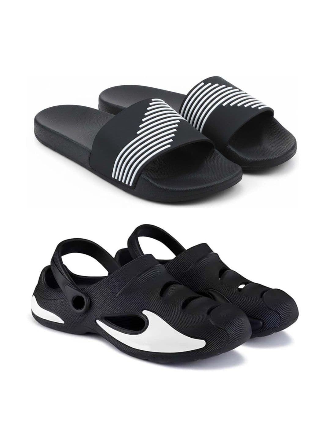 KAPYANSH Men Striped Sliders - view 1