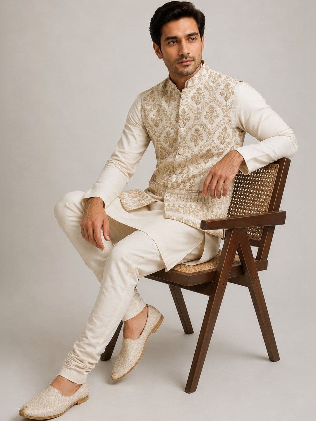 ESTYLISHKART Woven Design Nehru Jackets - view 1