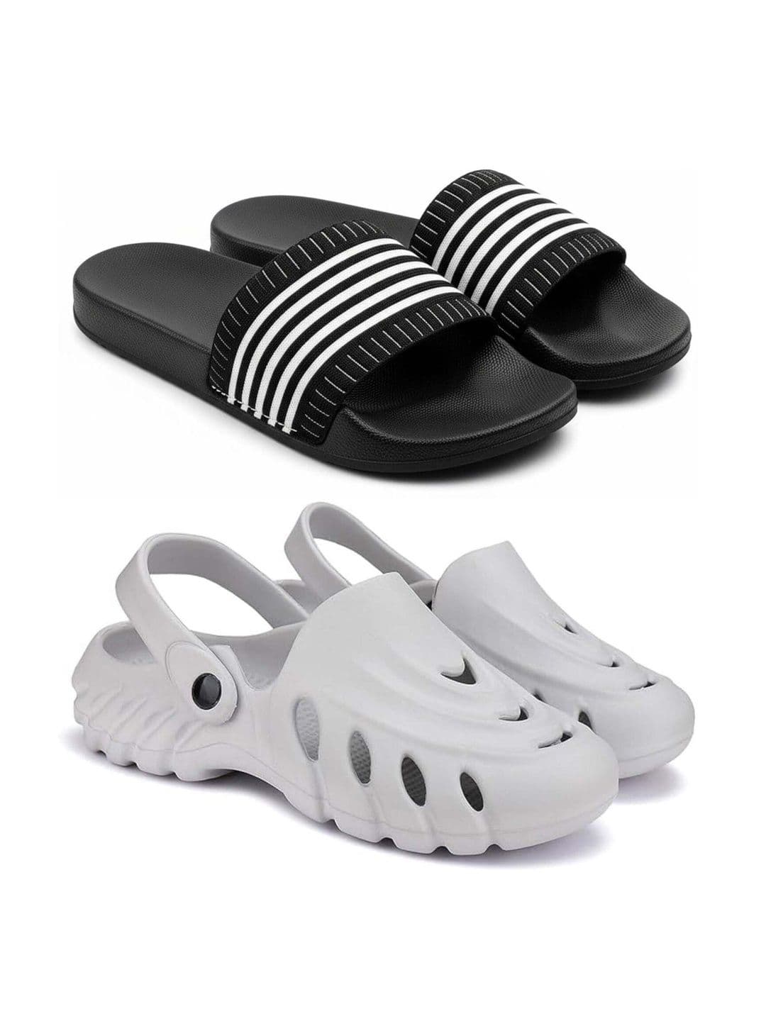 Pampy Angel Men Striped Sliders - view 1