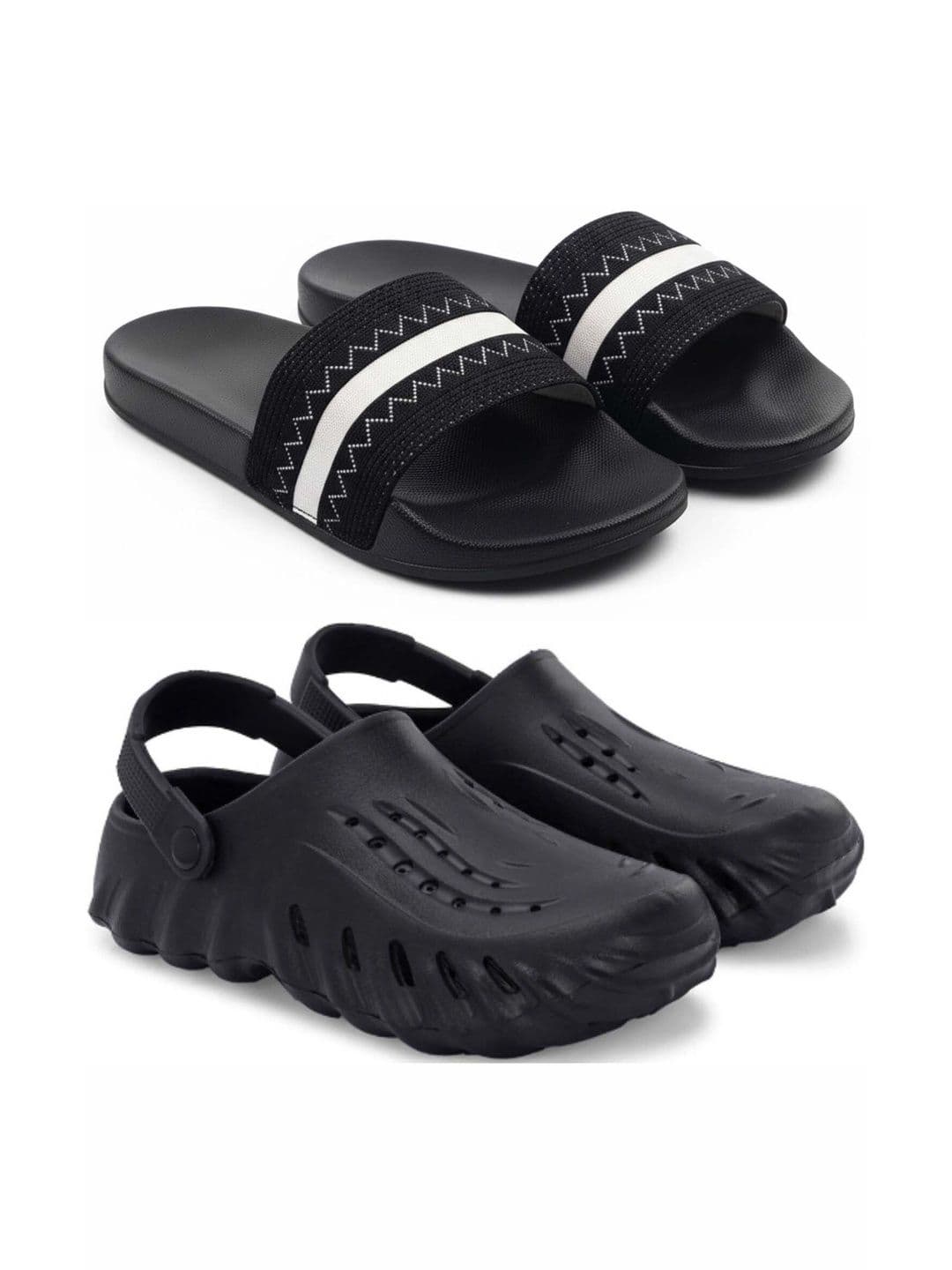 Pampy Angel Men Striped Sliders - view 1
