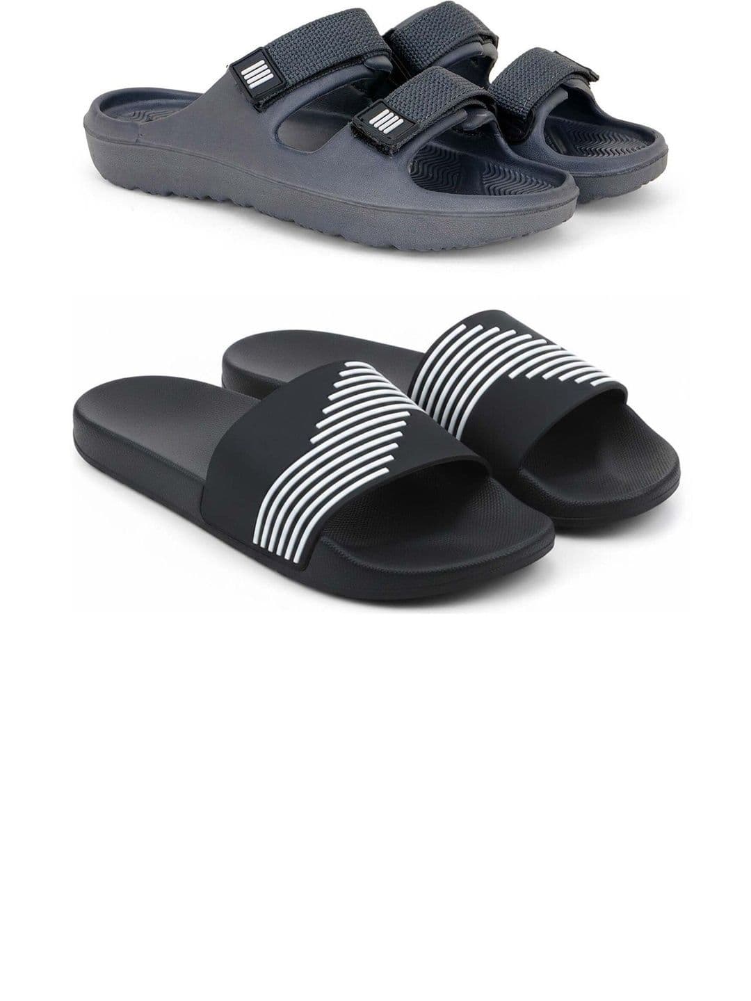 Pampy Angel Men Striped Sliders - view 1
