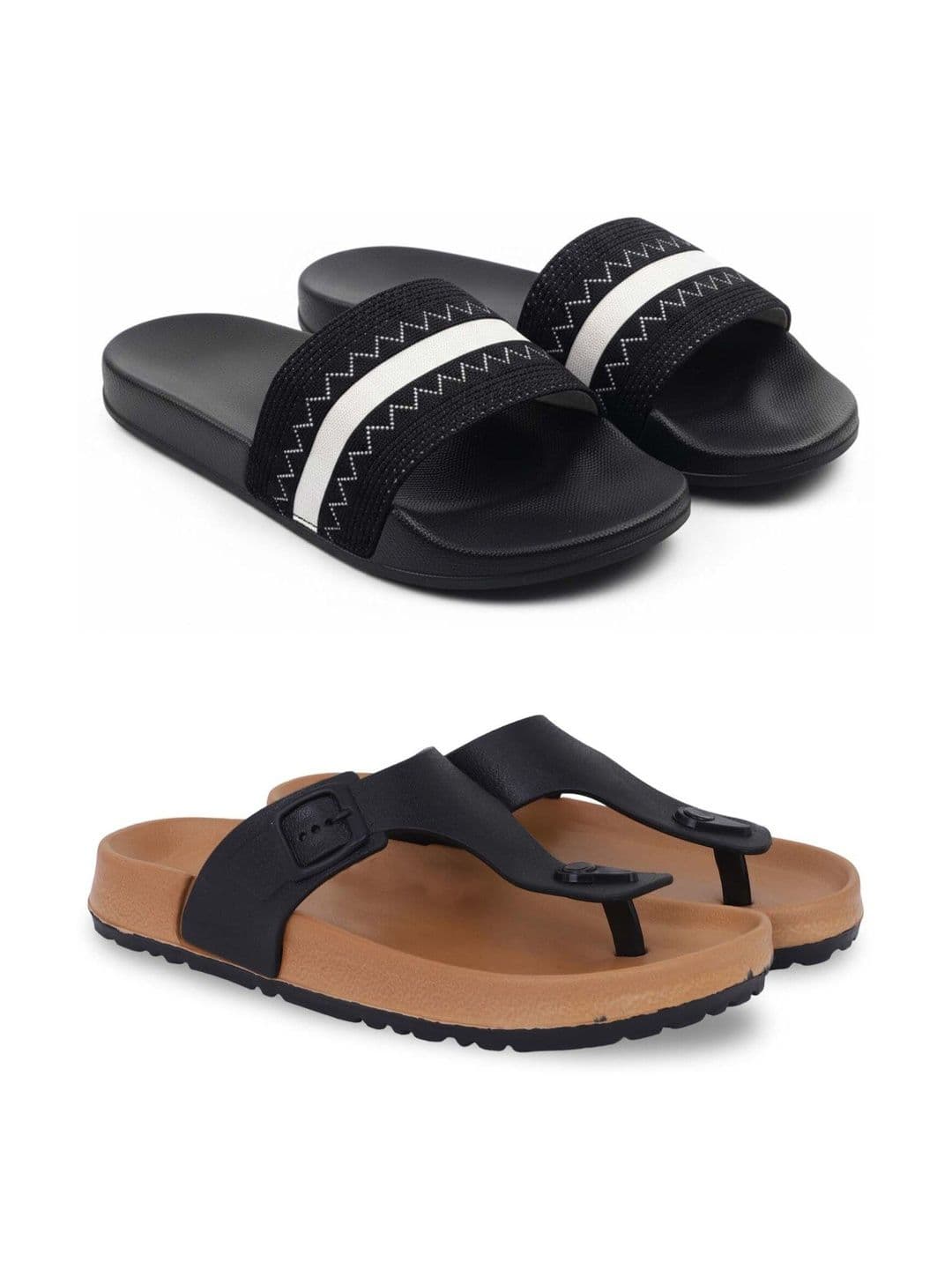 KAPYANSH Men Striped Thong Flip-Flops - view 1