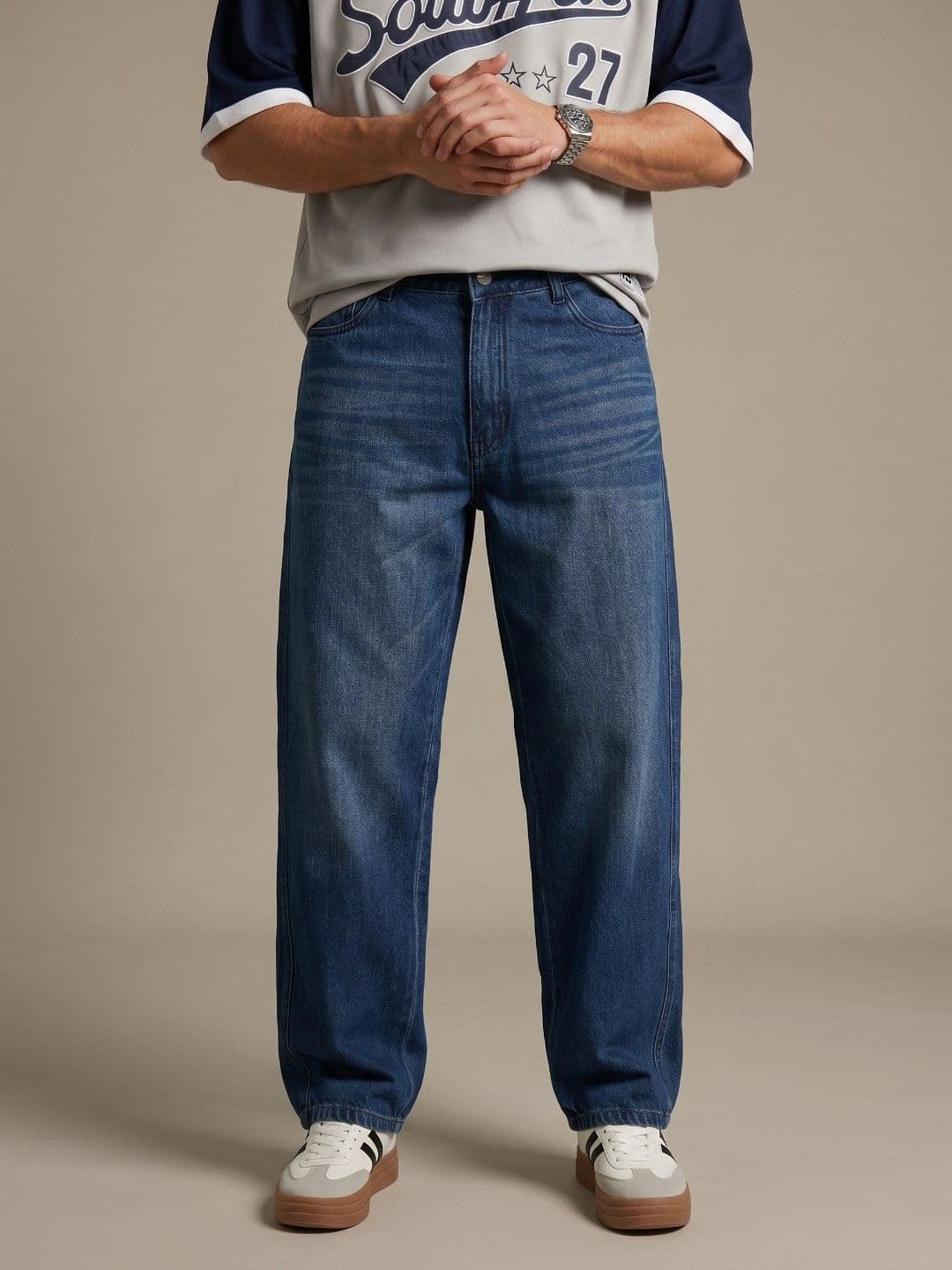 glitchez Men Mid-Rise Light Fade Jeans - view 1