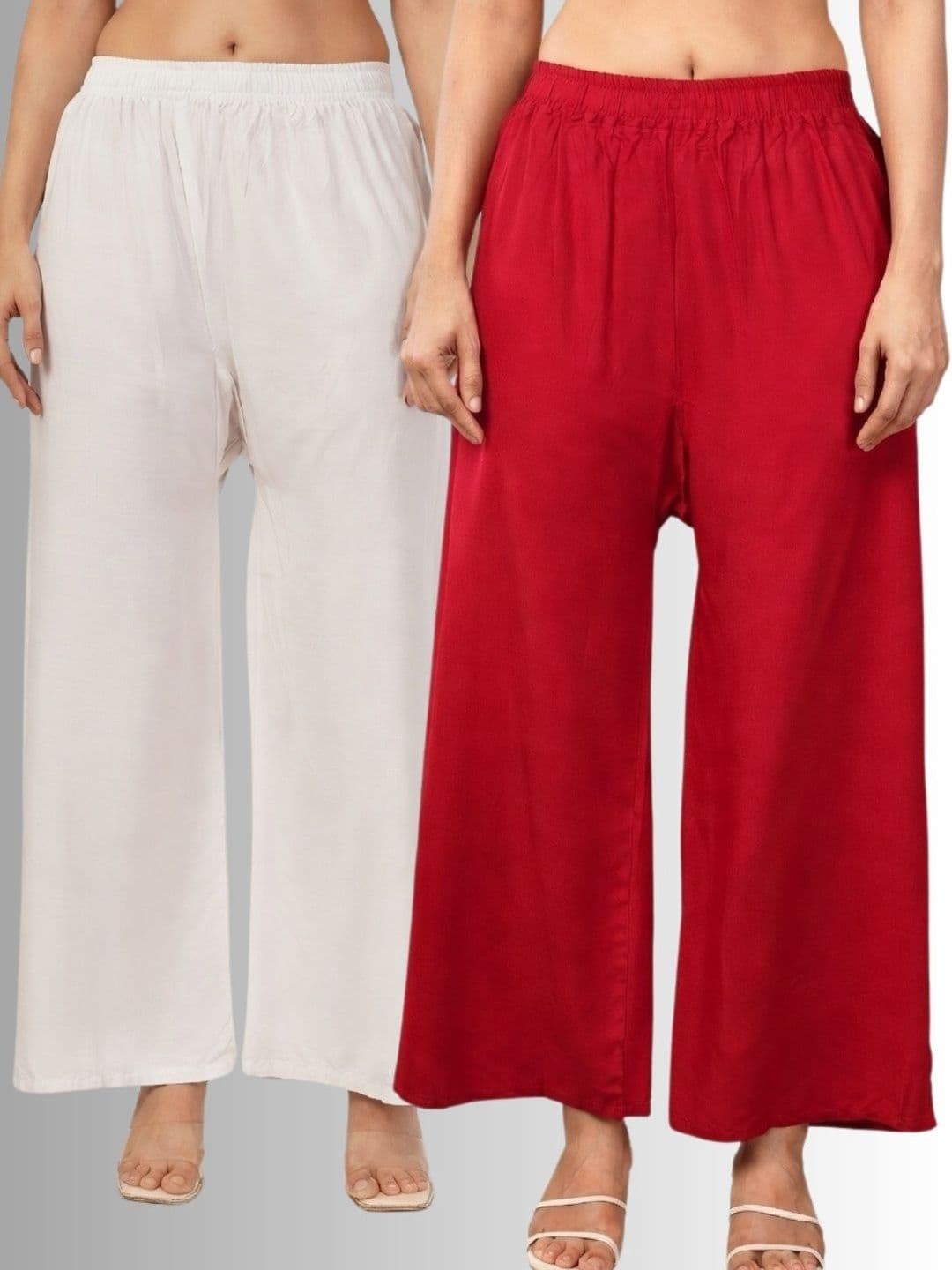 Fortuner Leggings Women Pack Of 2 Wide Leg Cotton Palazzos - view 1