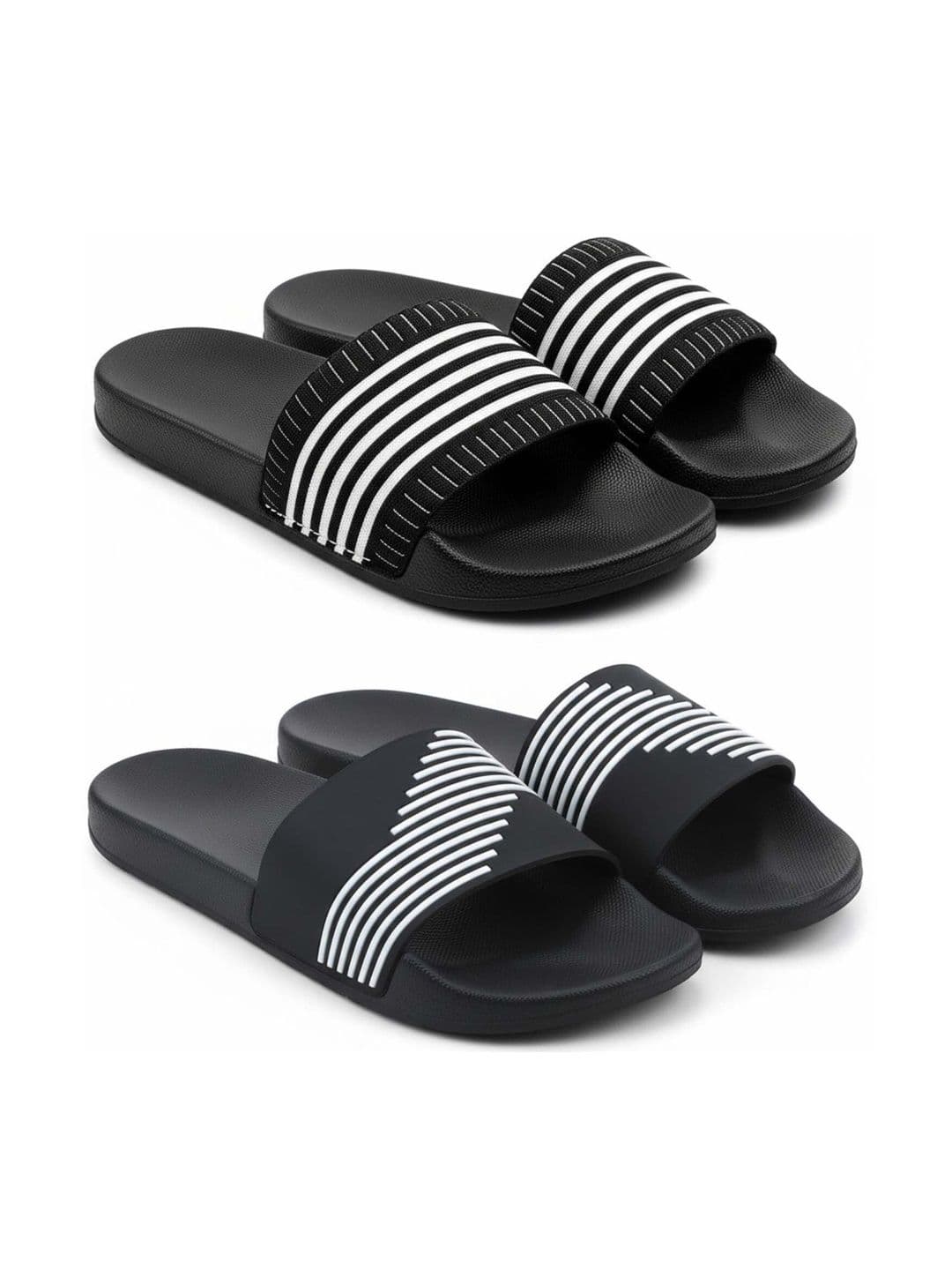 KAPYANSH Men Striped Sliders - view 1