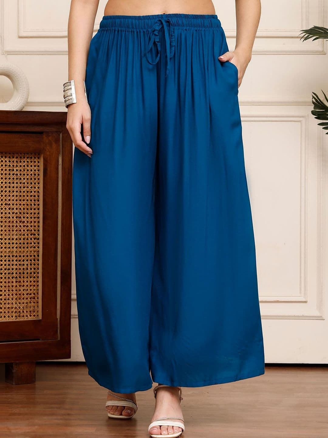 KALINI Women 2 Flared Ethnic Palazzos - view 1