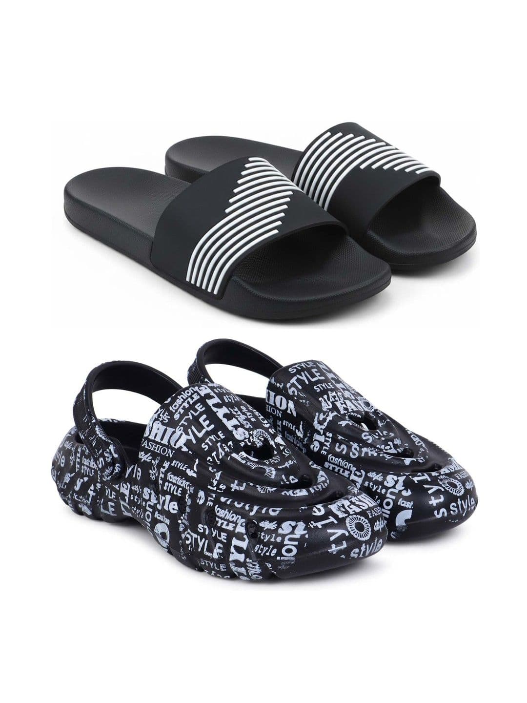 Pampy Angel Men Striped Sliders - view 1