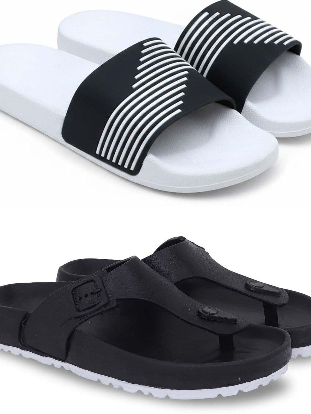 Pampy Angel Men Striped Thong Flip-Flops - view 1