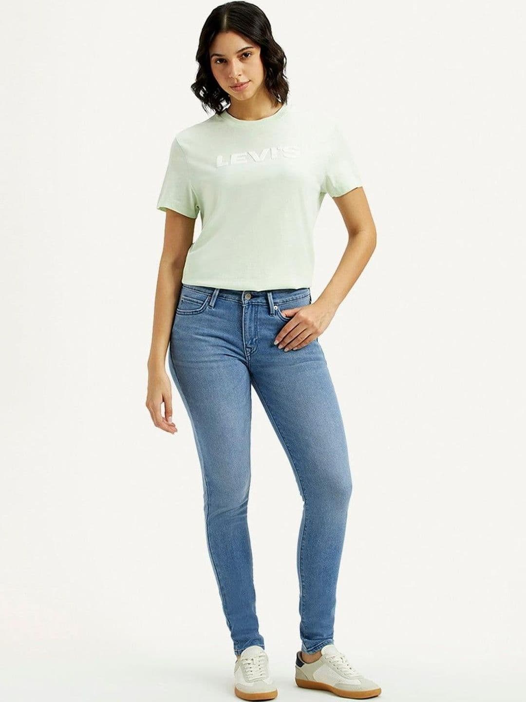 Levis Women's 711 Med Indigo Skinny Fit Mid Rise Jeans - view 1