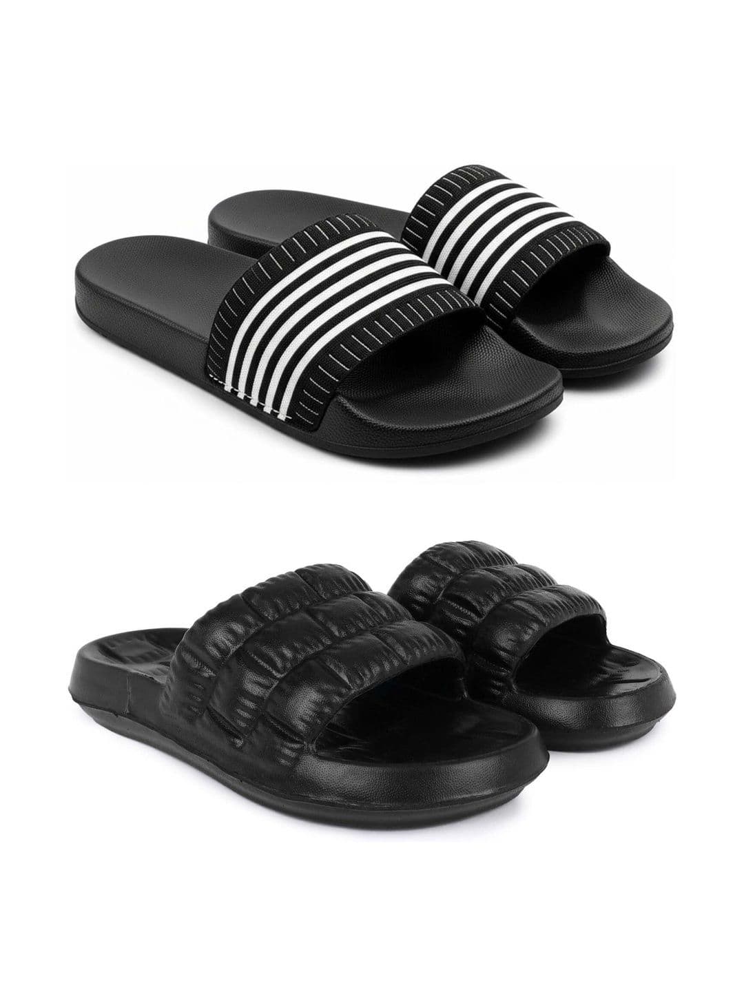 KAPYANSH Men Striped Sliders - view 1