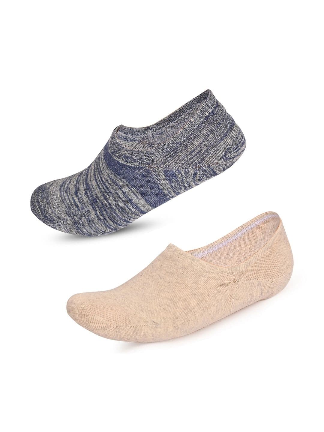 LOOM LEGACY Men Pack of 2 Cotton Blend Assorted Patterned Shoe Liners Socks - view 1