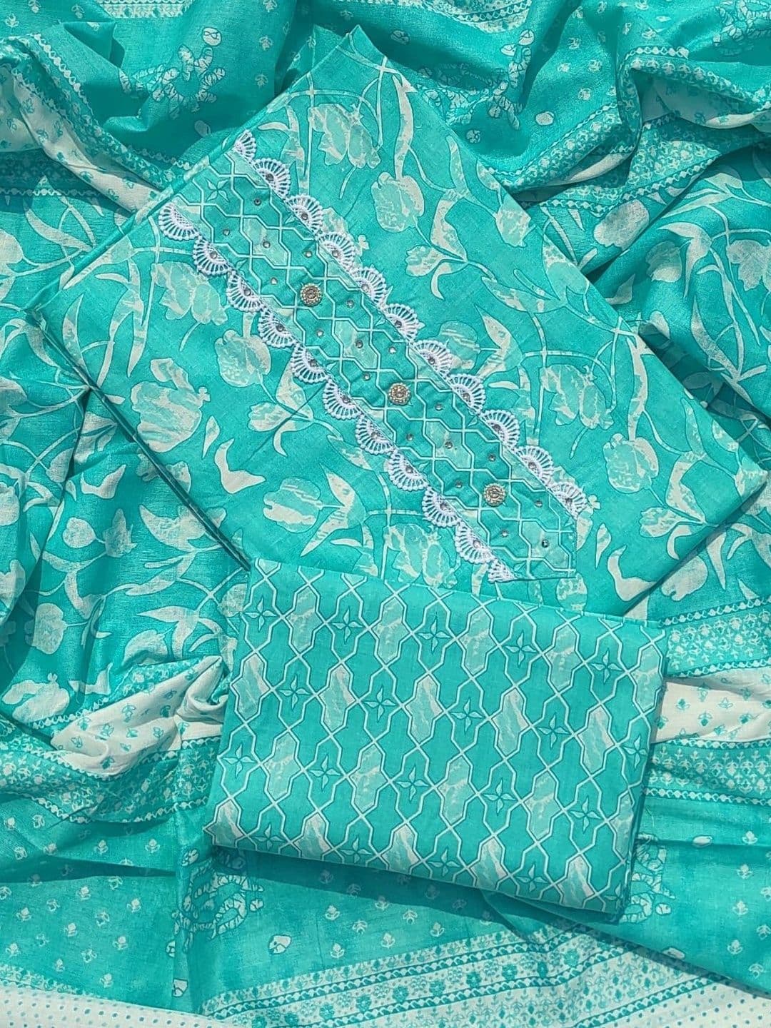 GC 80 BY GAURI COLLECTION Printed Pure Cotton Unstitched Dress Material - view 1