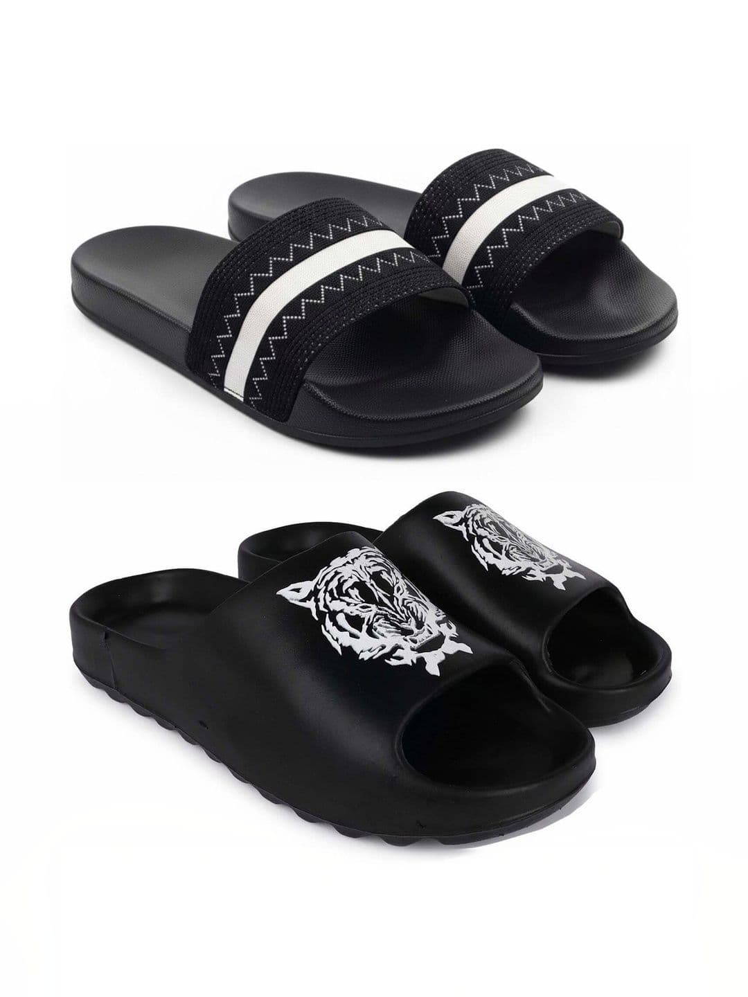 Pampy Angel Men Printed Sliders - view 1