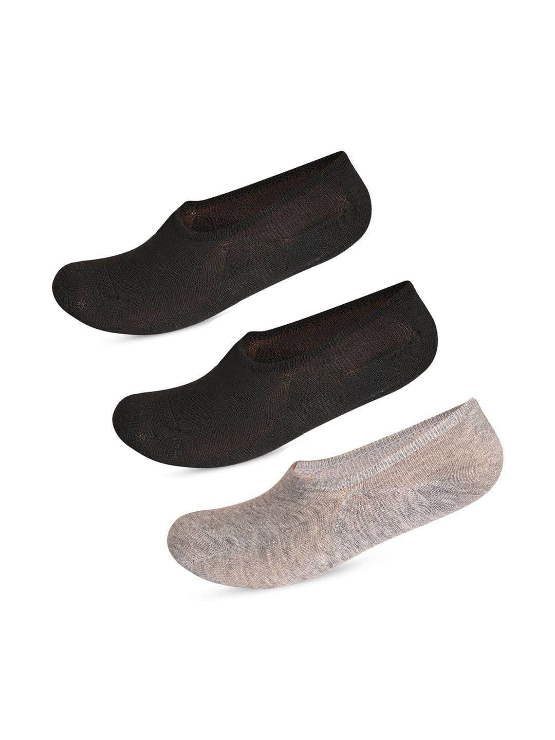 LOOM LEGACY Men Pack of 3 Cotton Blend Assorted Shoe Liners Socks - view 1