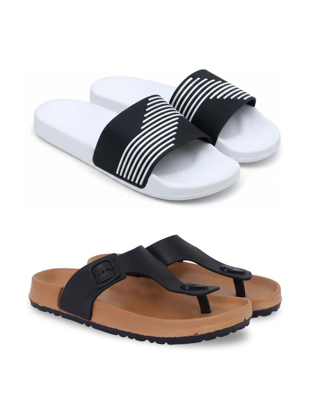 Pampy Angel Men Striped Thong Flip-Flops - view 1