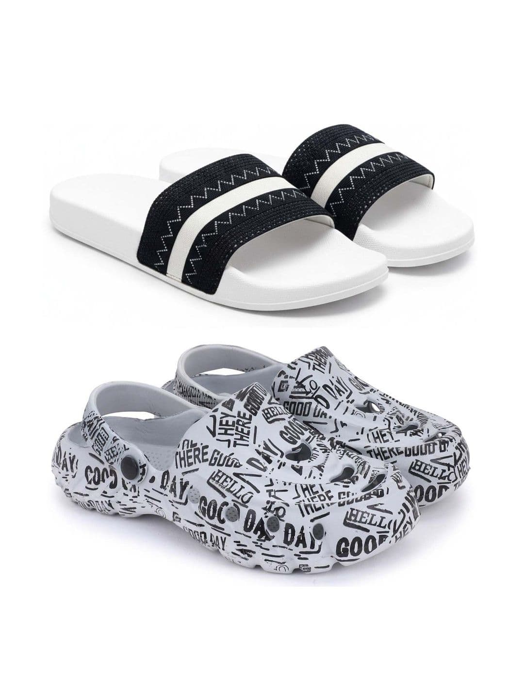 Pampy Angel Men Striped Sliders - view 1