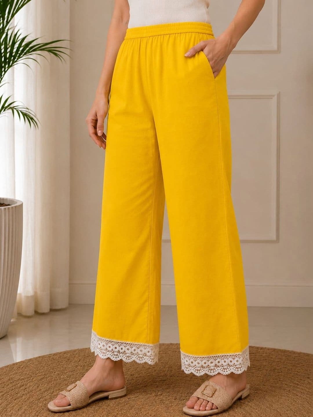Meeranshi Women Embellished Ethnic Palazzos - view 1