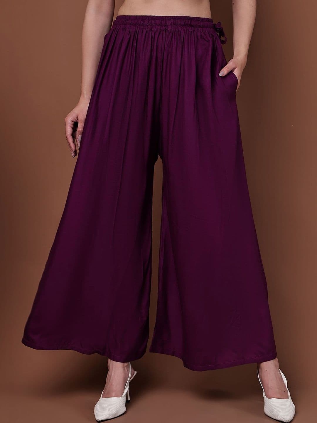 KALINI Women 2 Flared Ethnic Palazzos - view 1