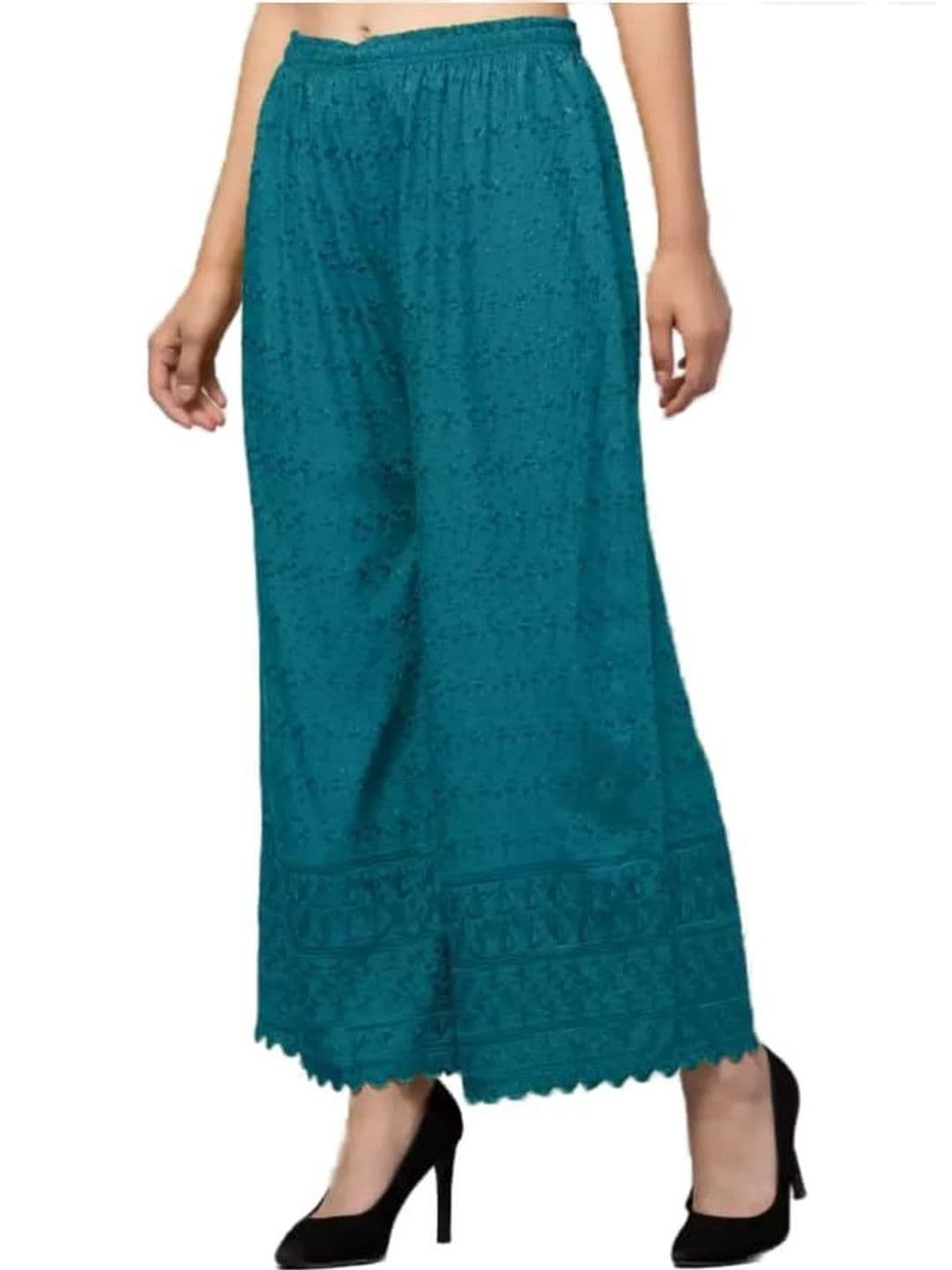 TNQ Women Floral Embroidered Ethnic Palazzos - view 1