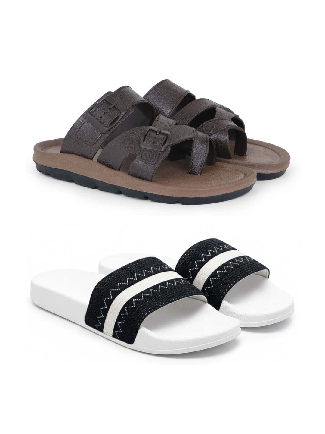 KAPYANSH Men Striped Sliders - view 1