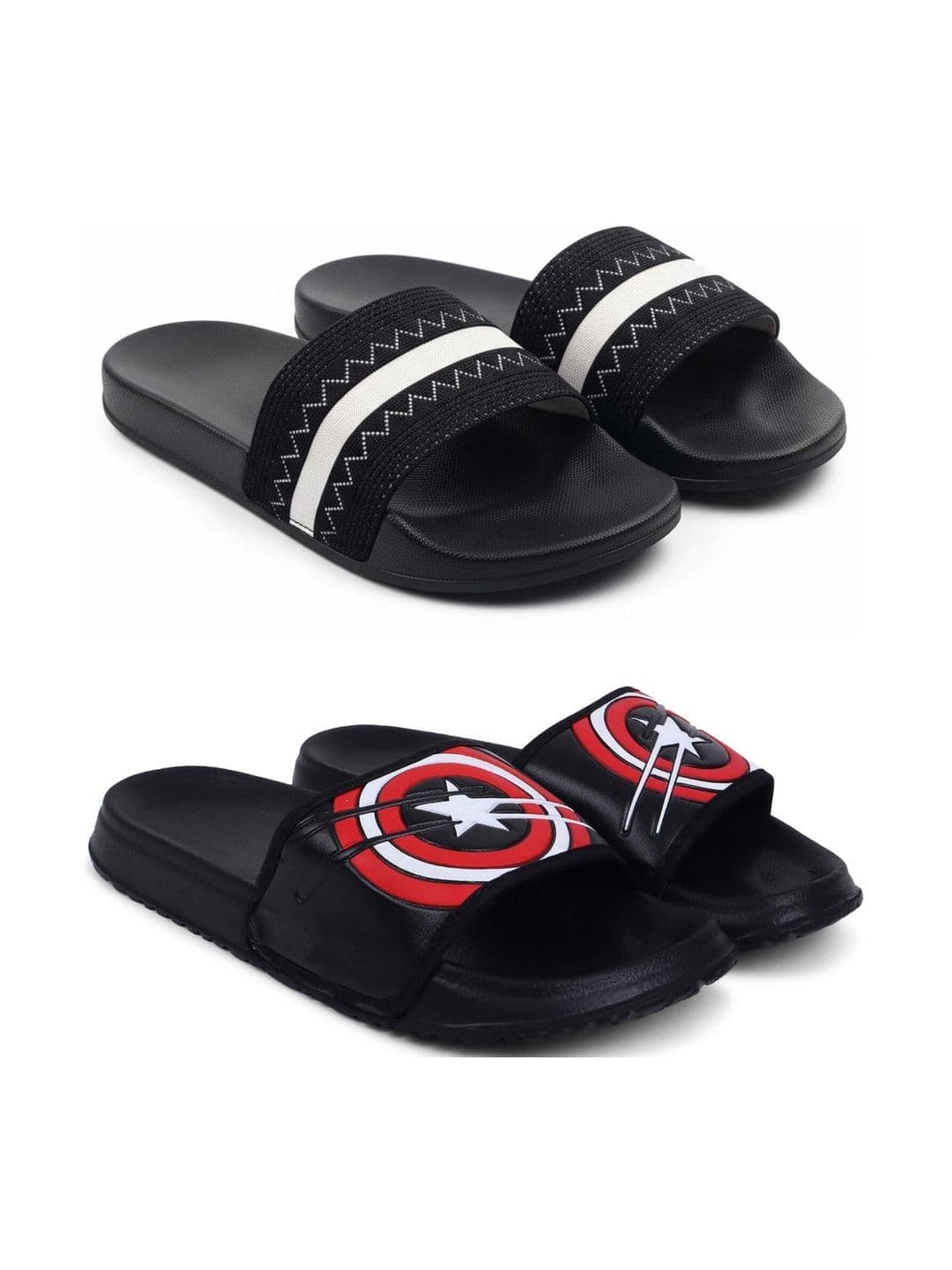 KAPYANSH Men Printed Sliders - view 1