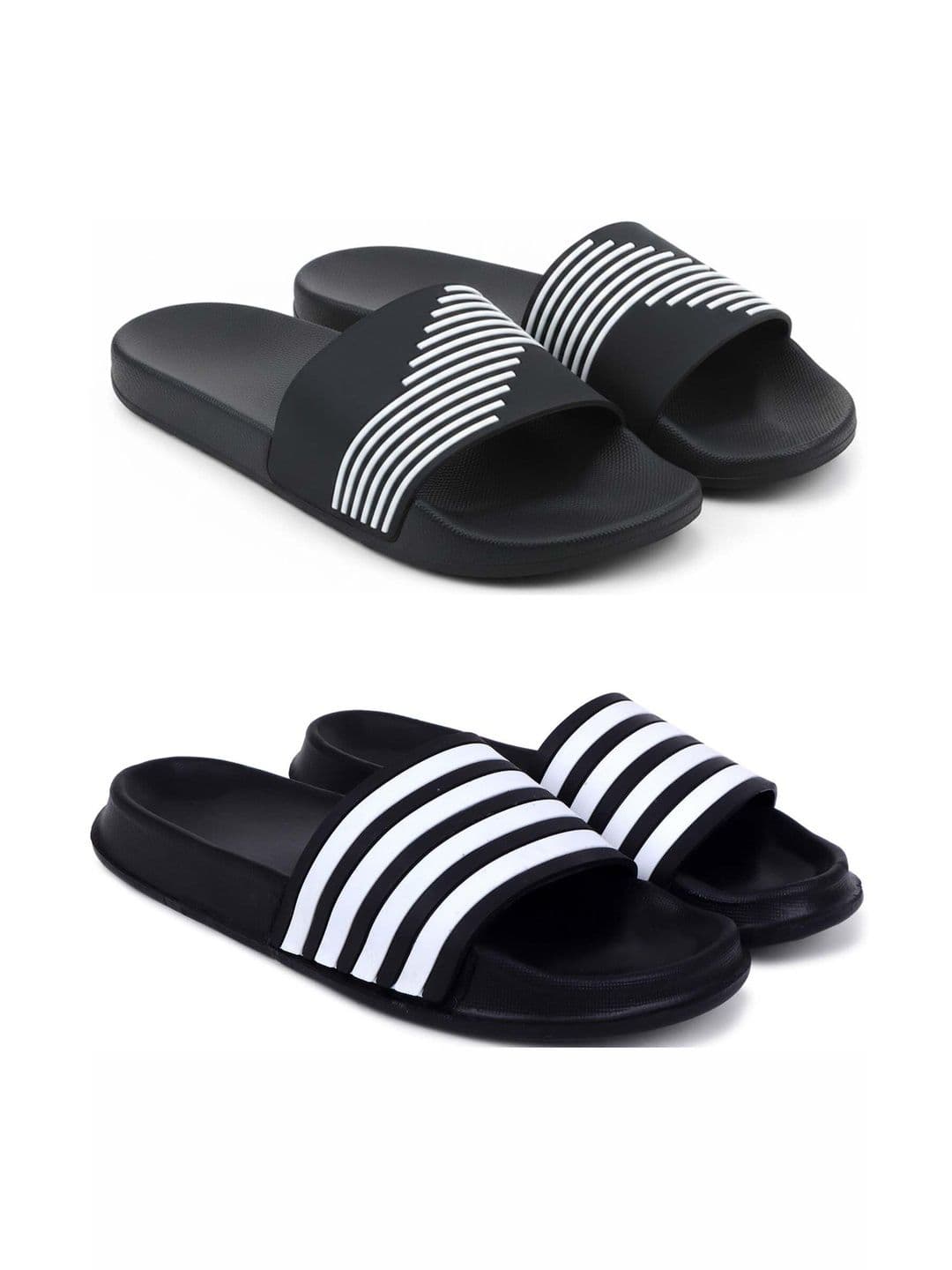 KAPYANSH Men Striped Sliders - view 1