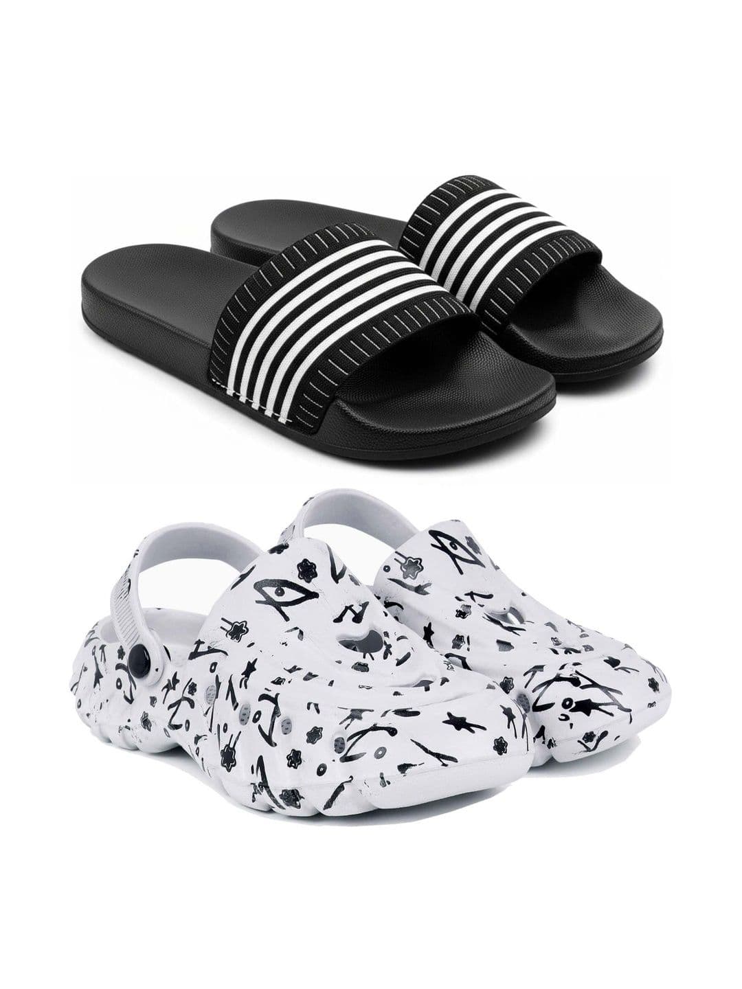 KAPYANSH Men Striped Sliders - view 1