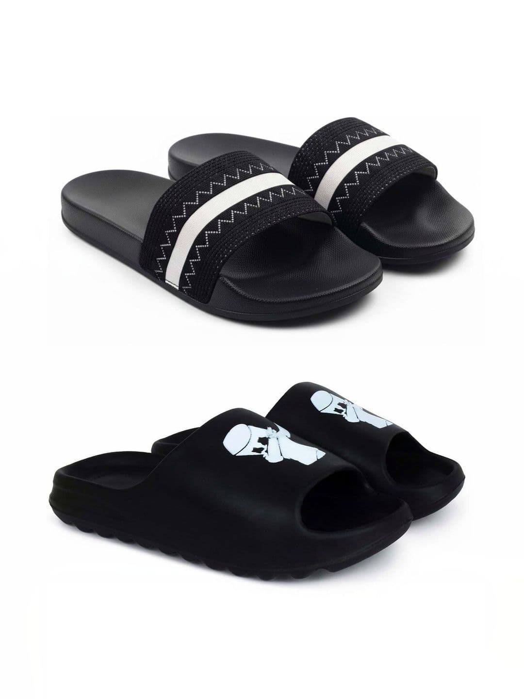 KAPYANSH Men Striped Sliders - view 1