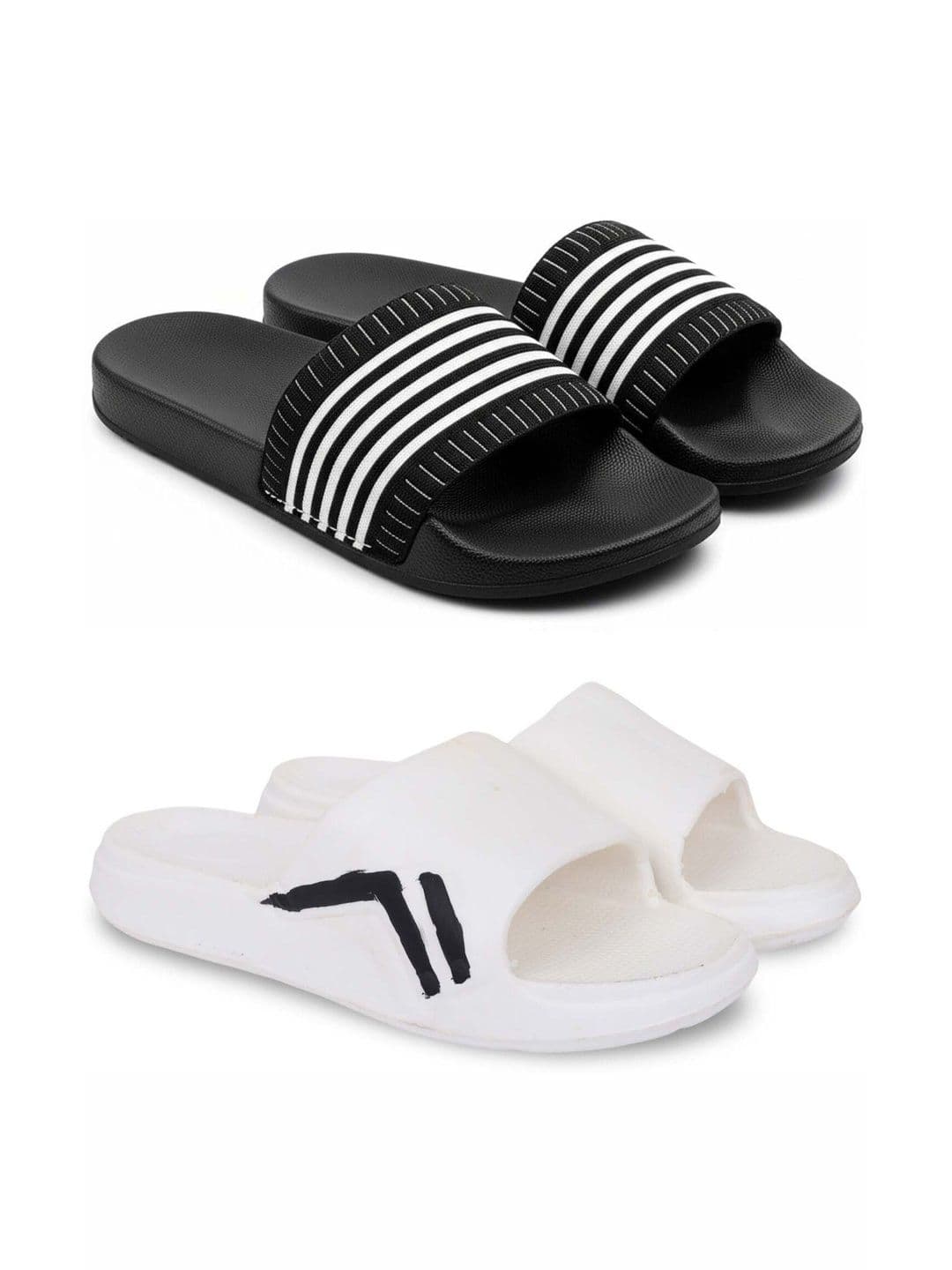 Pampy Angel Men Striped Sliders - view 1