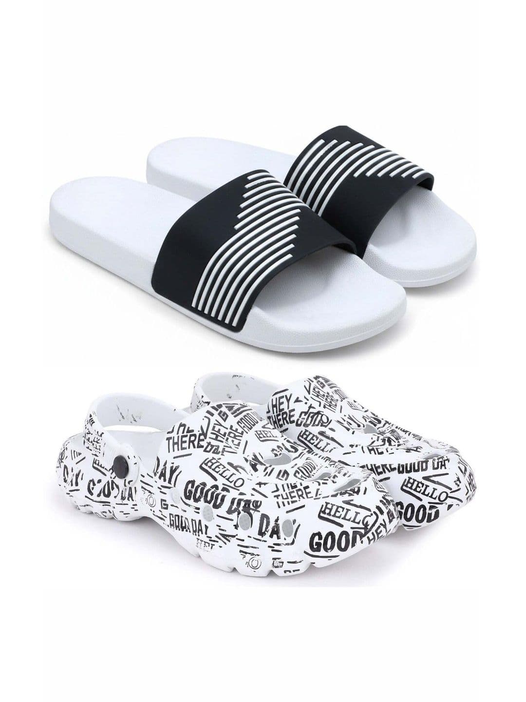 Pampy Angel Men Striped Sliders - view 1