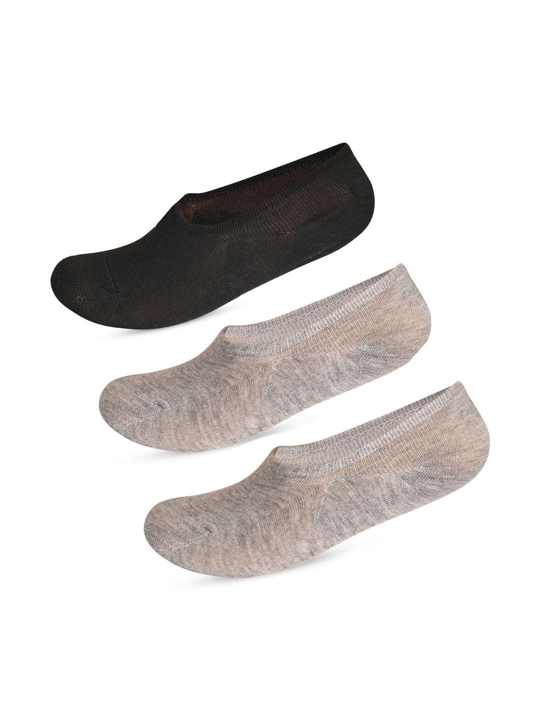 LOOM LEGACY Men Pack of 3 Cotton Blend Assorted Shoe Liners Socks - view 1