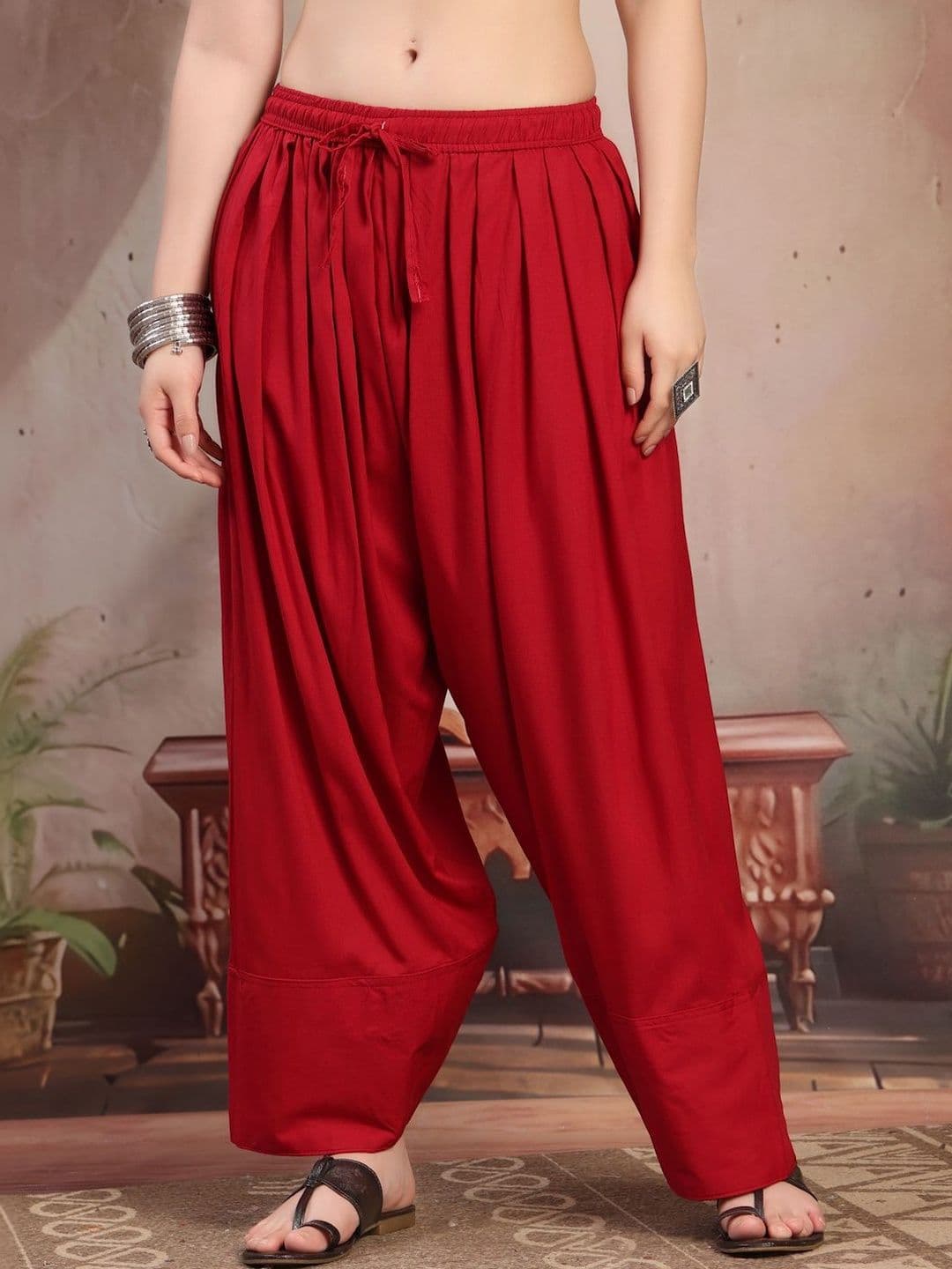 KALINI Women Solid Loose Fit Farshi Salwar - view 1