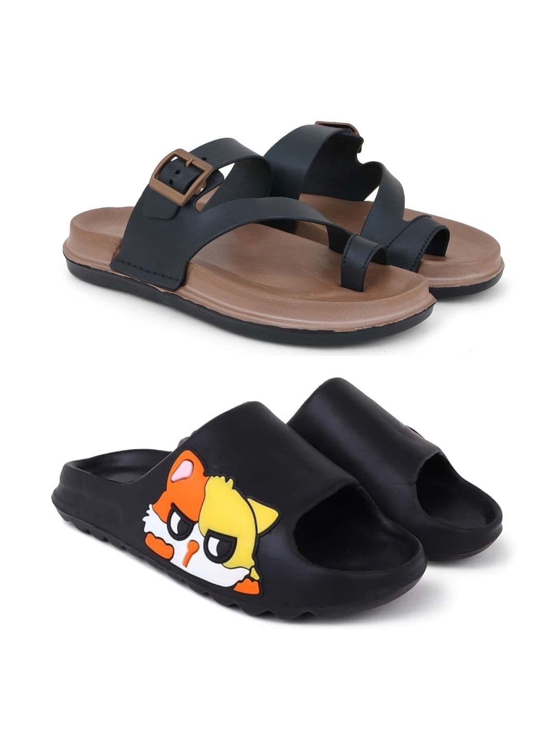 Pampy Angel Men Printed Sliders - view 1