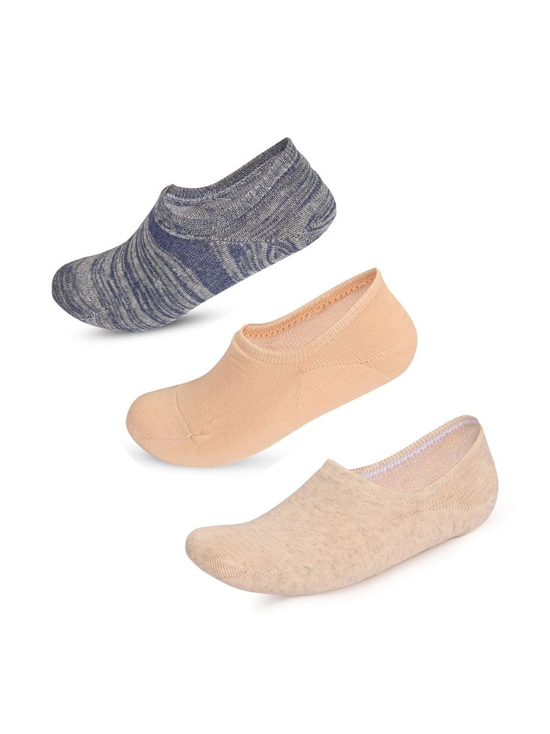 LOOM LEGACY Men Pack of 3 Cotton Blend Assorted Patterned Shoe Liners Socks - view 1