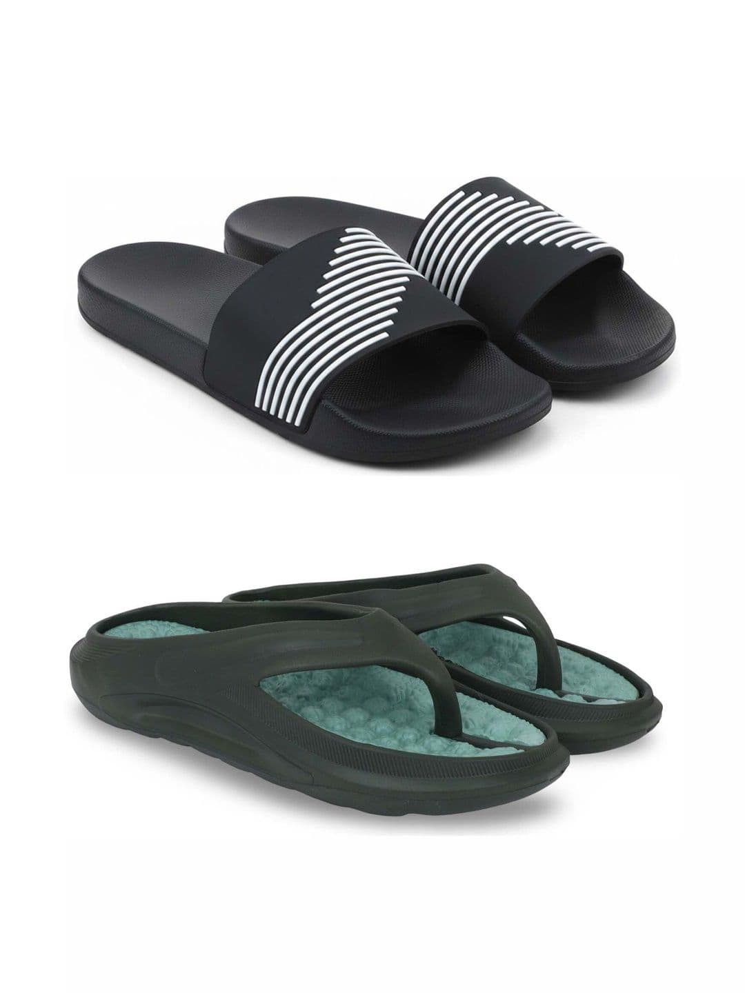 Pampy Angel Men Striped Sliders - view 1