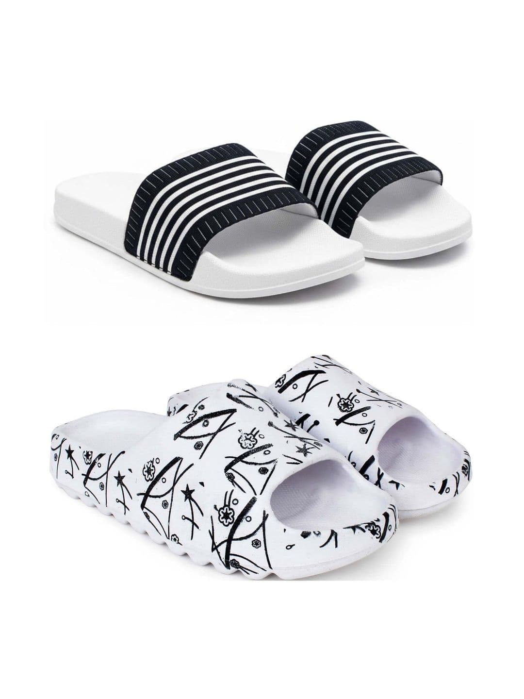 KAPYANSH Men Set Of 2 Striped Sliders - view 1
