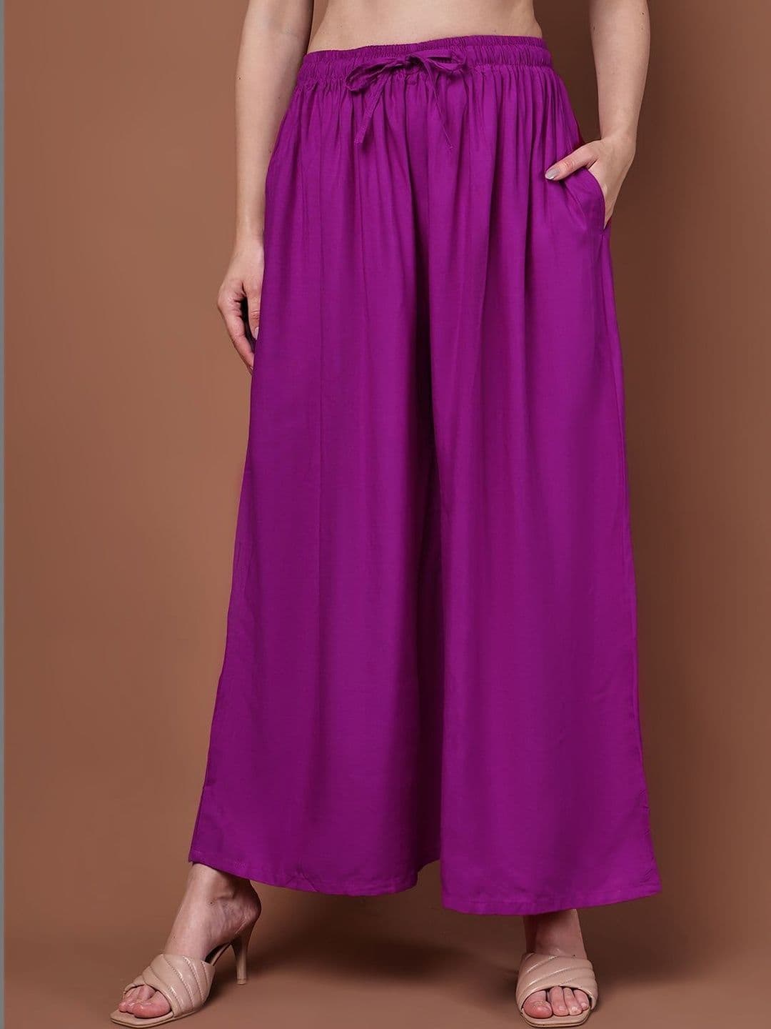 KALINI Women 2 Flared Ethnic Palazzos - view 1