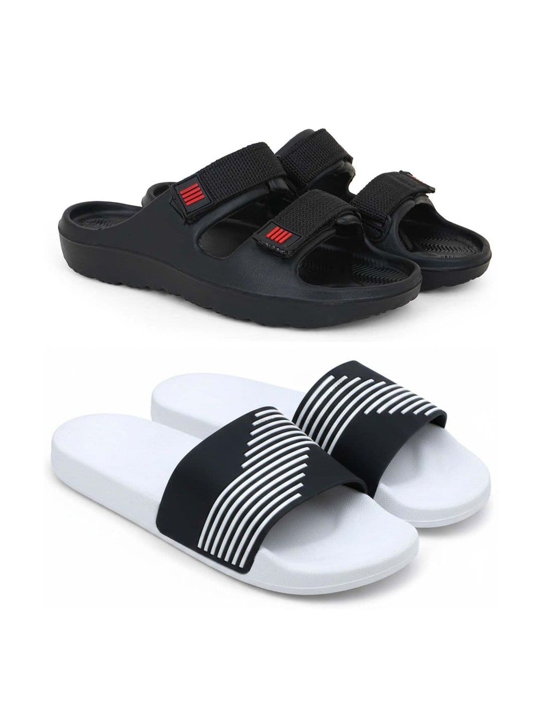 Pampy Angel Men Striped Sliders - view 1