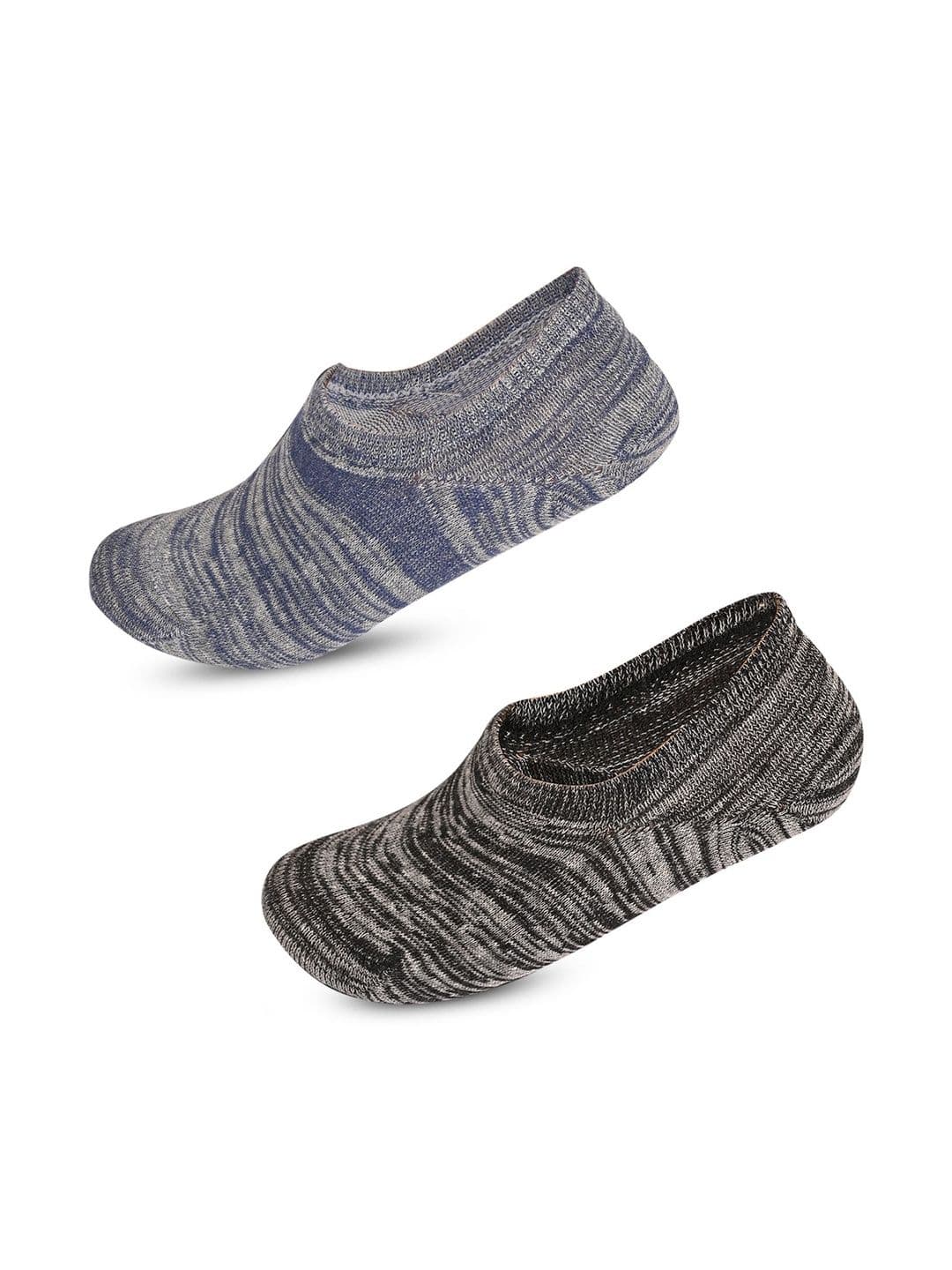 LOOM LEGACY Men Pack of 2 Cotton Blend Assorted Patterned Shoe Liners Socks - view 1