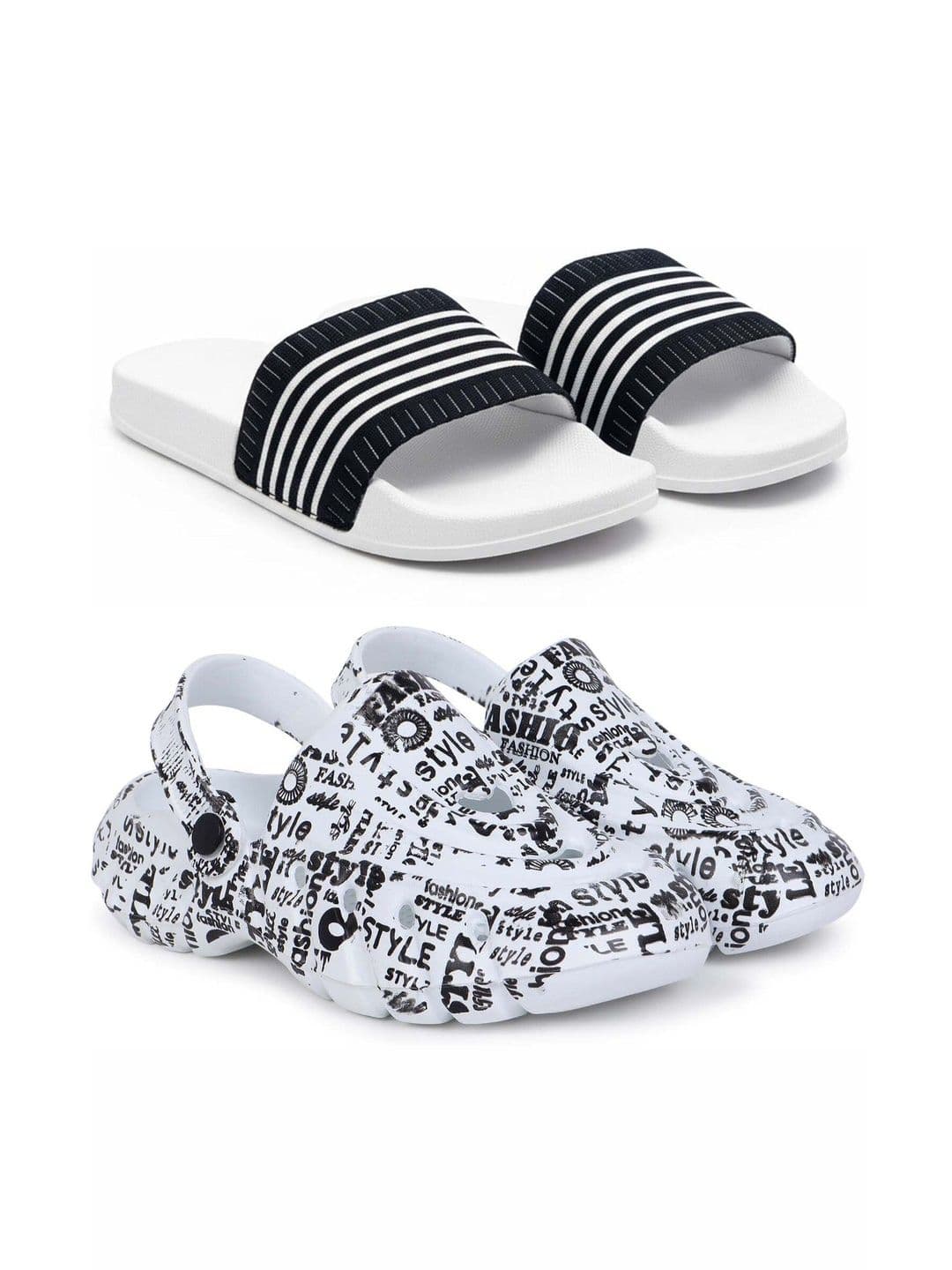 Pampy Angel Men Striped Sliders - view 1