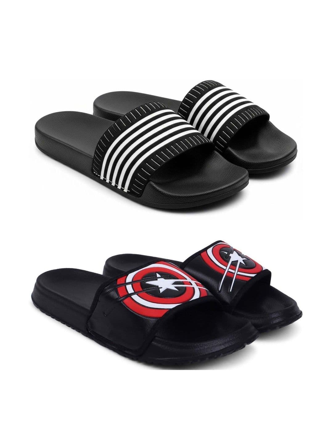 KAPYANSH Men Striped Sliders - view 1