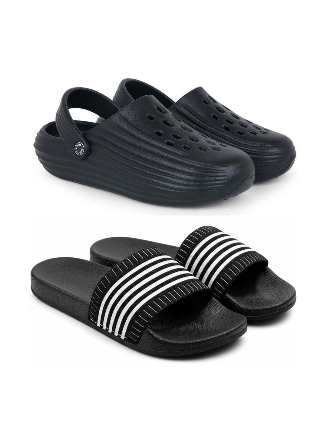 KAPYANSH Men Striped Sliders - view 1