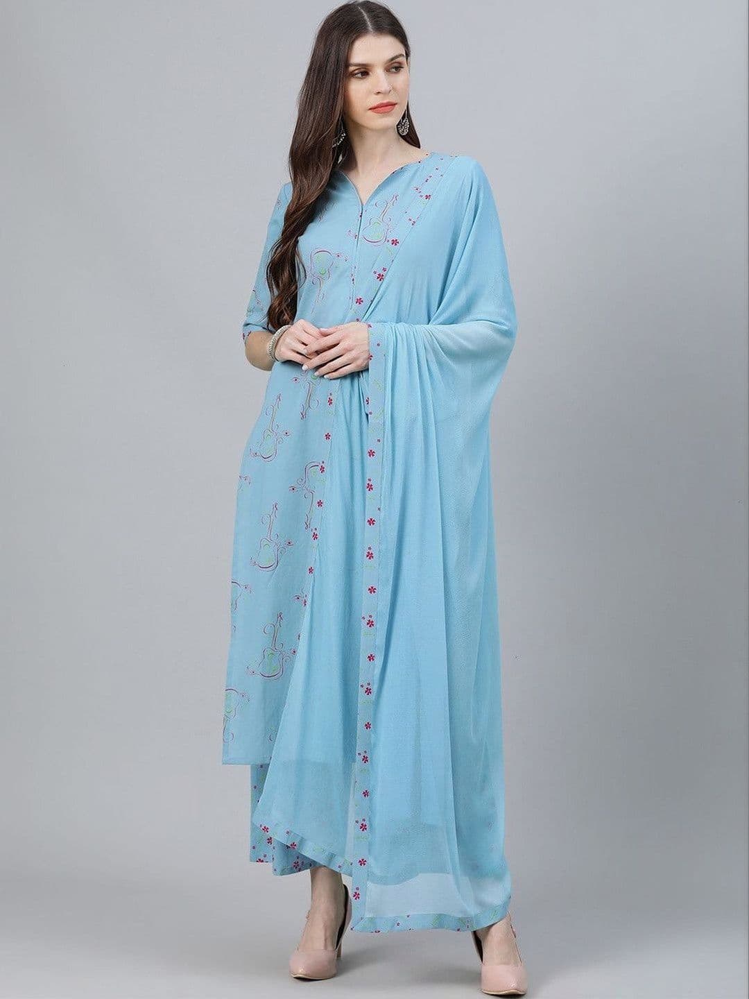 Gerua By Libas Women Floral Printed Regular Kurta with Palazzos & With Dupatta - view 1