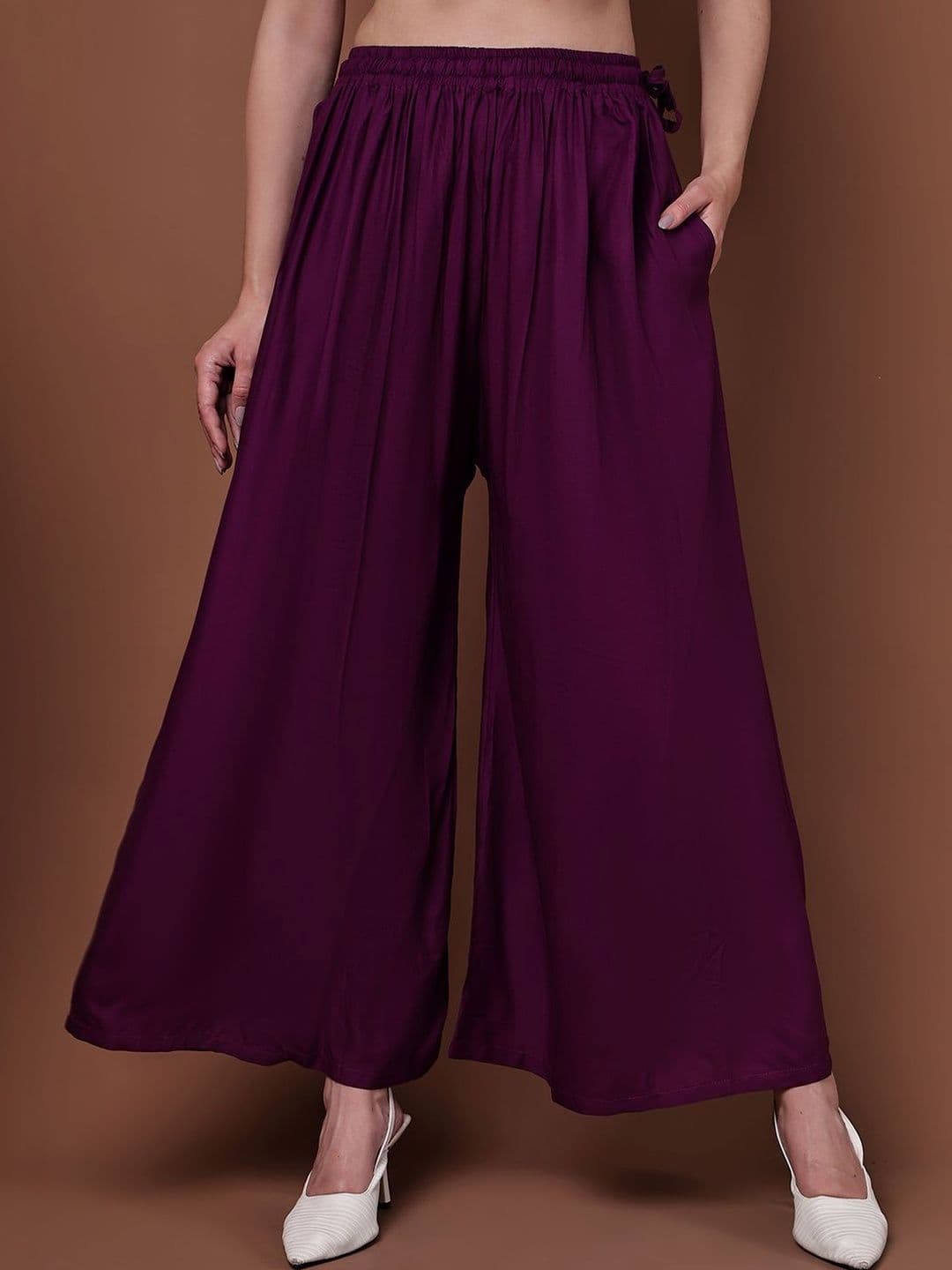 KALINI Women 2 Flared Ethnic Palazzos - view 1