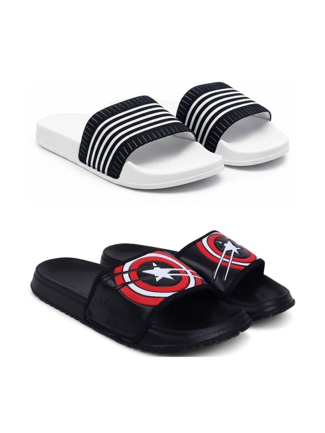 KAPYANSH Men Striped Sliders - view 1