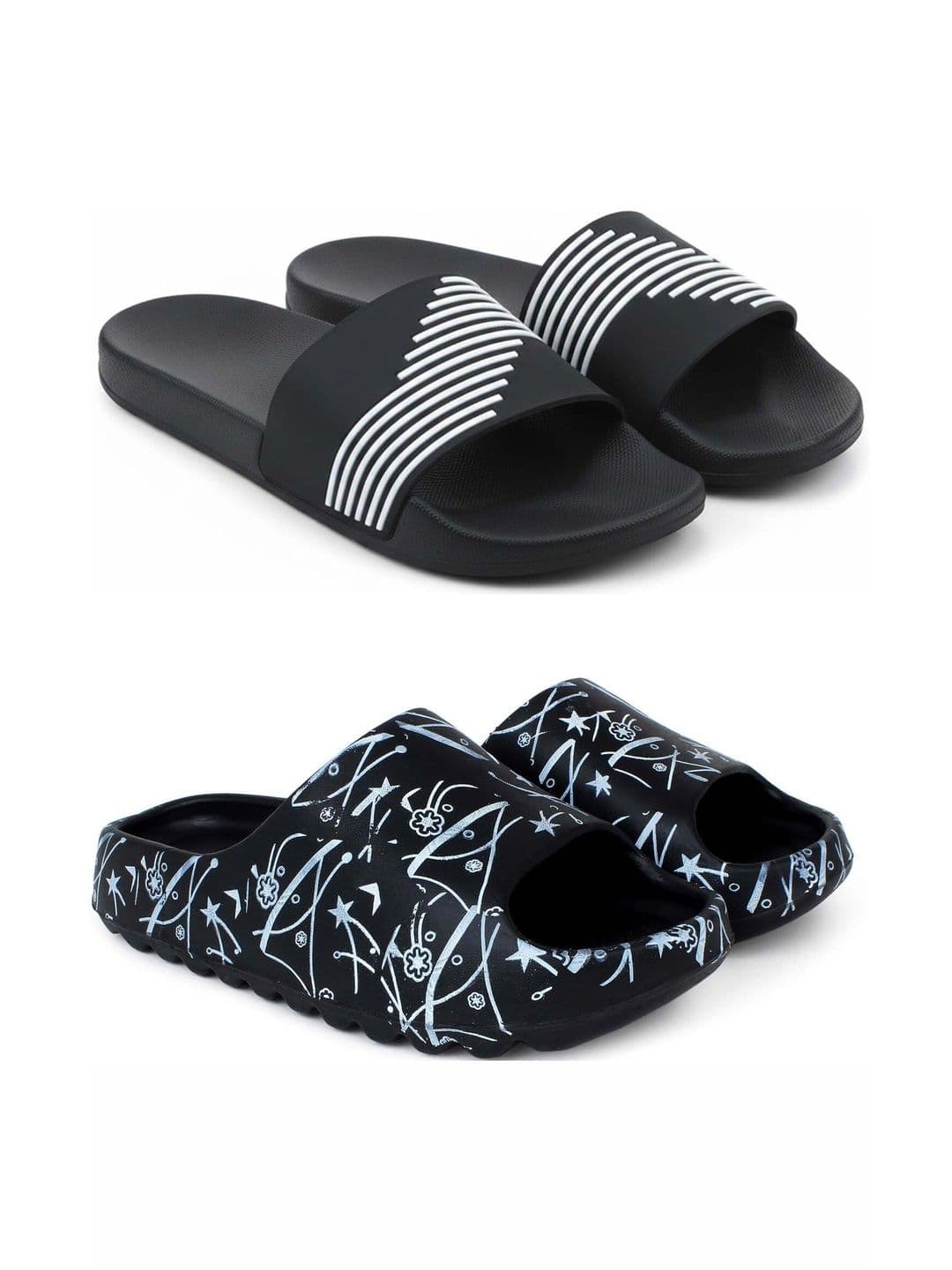 Pampy Angel Men Printed Sliders - view 1
